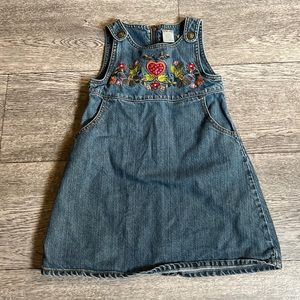 Vintage 90s embroidered jean dress